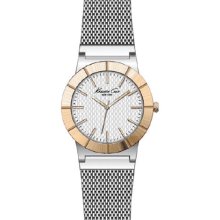 Kenneth Cole New York Slim Watch With Silver Mesh Strap