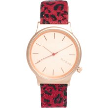 Komono Red Leopard Watch Red