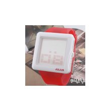 korea-sryle red fation led digital electronic watches for female