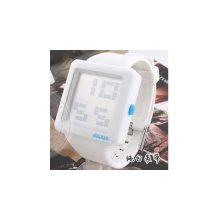 korea-sryle white led digital electronic watches for female