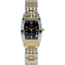 Krug-baÃ¼men 1965dmt Tuxedo Two Tone 4 Diamond Black Dial Steel-two Tone Strap