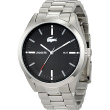 Lacoste 2010612 Men's Montreal Stainless Steel Band Black Dial Watch