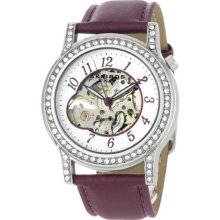 Ladies Akribos XXIV Bravura Collection Skeleton Automatic Purple ...