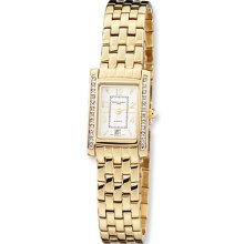 Ladies Gold-Plated Panther Link Watch by Charles Hubert