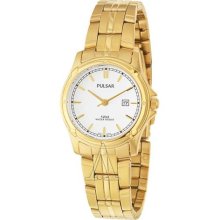 Ladies Gold-tone With White Dial