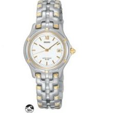 Ladies` Seiko Silver Le Grand Sport Watch W/ White Face