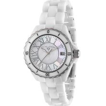 Lady's Swiss Legend Sl 20050 - Wwsr White Ceramic 80%off $995