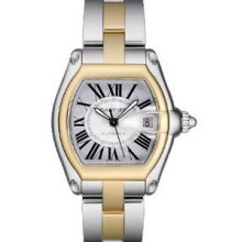 Large Cartier Roadster Two-Tone Mens Watch W62031Y4