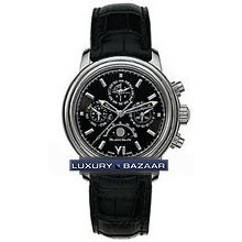 Leman Perpetual Calendar Chrono (Steel / Black /Leather)