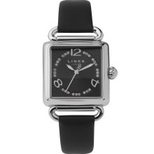 Links of London Driver Black White Sapphire Watch