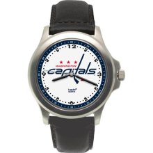 LogoArt Washington Capitals Men's Leather Rookie Watch