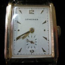 longines man's 14kyg wristwatch - Gold - Leather