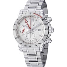 Longines Men's 'Admiral' Silver Dial Stainless Steel Chronograph