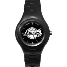 Los Angeles Lakers Watch - Shadow Edition with Black PU Rubber Bracelet