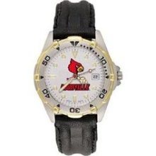 Louisville Cardinals All Star Mens Leather Strap Watch