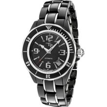 Lucien Piccard Italy Women's 'Celano' Black Ceramic and Stainless ...