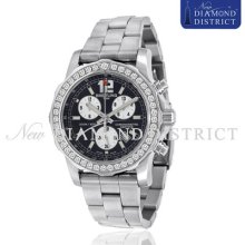 Men's 2.50ct Total Diamond Breitling Colt Chronograph Ii A73387 Watch