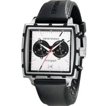 Men's black emporio armani chronograph watch ar0593