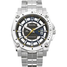 Men's Bulova Precisionist Champlain Watch with Black Carbon Fiber