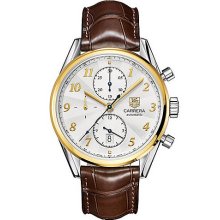 Men's Carrera Heritage Brown Alligator Strap Watch