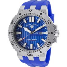 Men's Challenger Blue Textured Dial Blue Silicone ...