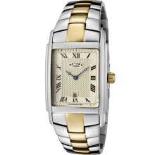 Men's Champagne Textured Dial Two Tone