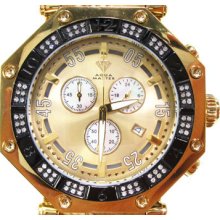 Mens Diamond Aqua Master W-302 Ivory Dial Watch Round Cut 1.00ct