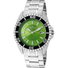 Men's Green Dial Stainless Steel Sport's ...