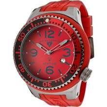 Men's Neptune Red Dial Red Silicone ...