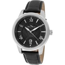 Men's Pizzo Black Dial Black Genuine Leather ...