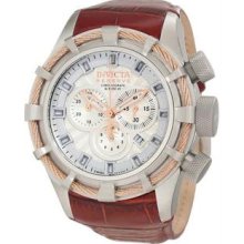 Men's Reserve Bolt Stainless Steel Case Leather Bracelet Chronograph