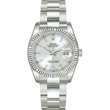 Mens ROLEX Oyster Perpetual Datejust Watch Silver