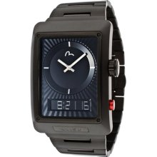 Men's Shinzo Black Analog-Digital Dial Black Ion Plated Stainless ...