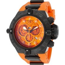 Men's Subaqua Chronograph Orange Dial Orange Polyurethane ...