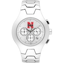 Mens University Of Nebraska Huskers Watch - Stainless Steel Hall-Of-Fame