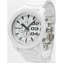 Men's White Ceramic Case and Bracelet Chronograph White Dial