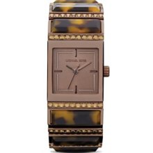 Michael Kors Brown Tortoise Steel Bracelet Women's Ladies Watch Mk4267