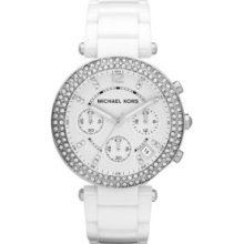 Michael Kors Women's MK5654 Ceramic Classic Chronograph White Watch