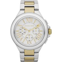 Michael Kors Women's Twotone White Dial Watch MK5653