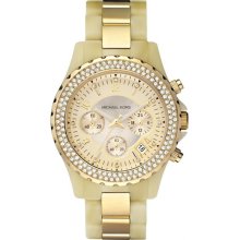 Michael Kors Women's Twotone Gold Dial Watch MK5417