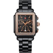 Michele Ladies Deco Black Ceramic Watch MWW06F000008