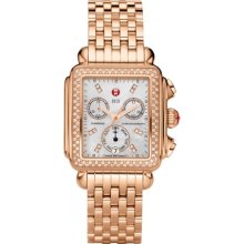 MICHELE Signature Deco Rose Gold Diamond, Diamond Dial