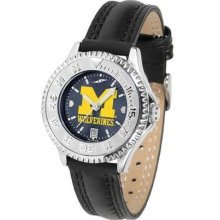 Michigan Wolverines Ladies Leather Wristwatch