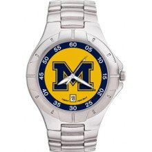 Michigan Wolverines Pro II SS Men's Watch LogoArt