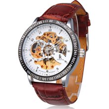 Minotaur - Fashion Coloring Brown Mechanical Gold Men's Watch