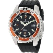 Momentum Mens 1M-DV06O8B M1 Deep 6 Orange Bezel Black Ribbed Rubber