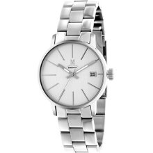 Momentus Silver Tone Stainless with Steel Stain White Dial Women ...