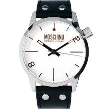 Moschino Leather Strap Watch MW0102 Black