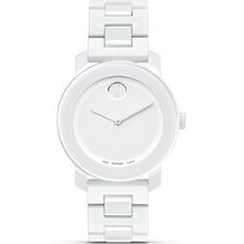 Movado Bold White Dial White Stainless Steel Watch 3600055