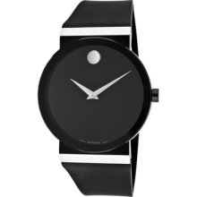 Movado Watches Men's Sapphire Black Dial Black Rubber Black Rubber Bl